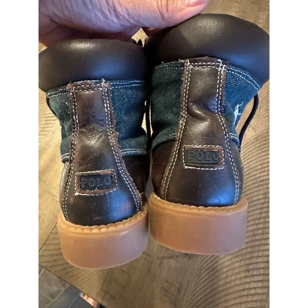 Polo Ralph Lauren Kids Randen Denim‎ & Leather Boots – Size 2Y (Boys)